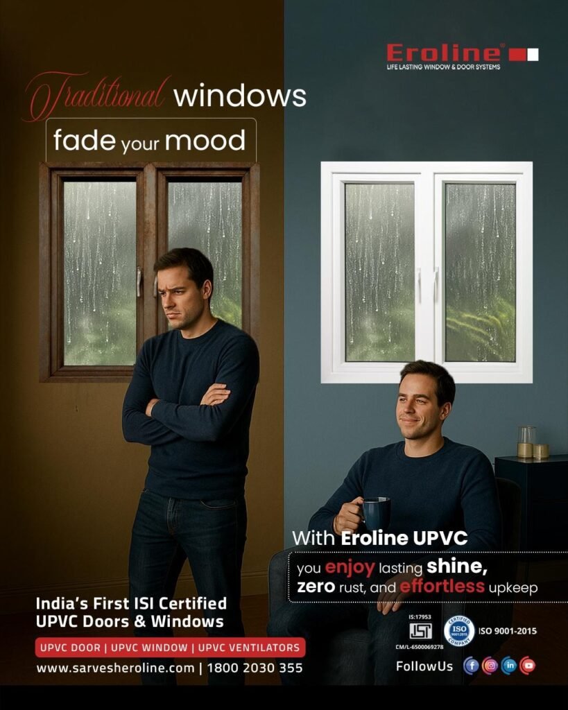 uPVC Doors and Windows in india by sarvesh eroline